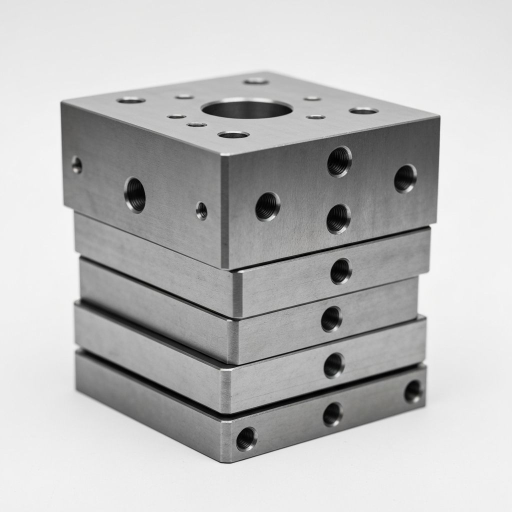Professional injection mold base assembly with precision steel plates - clamp plate, cavity plate, core plate, and support structure